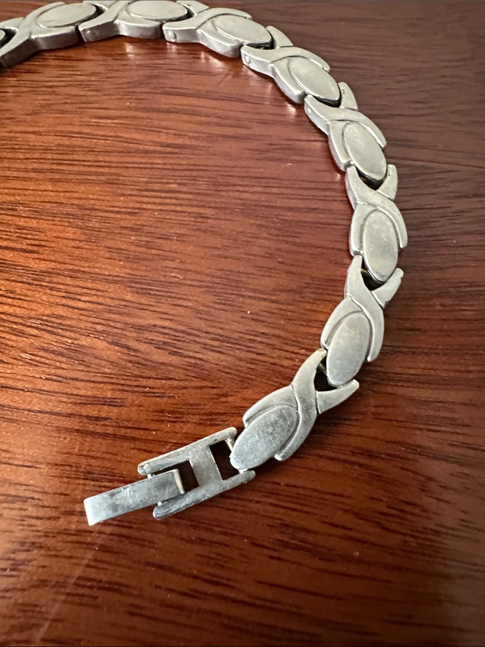 Polished Silver Link Bracelet for Women - Classic Silver Finish - Picture 2 of 8